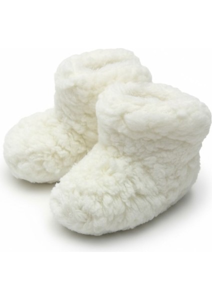 Beyaz Çocuk Panduf – Kaydırmaz Taban, Welsoft Polar, Terletmeyen Ev Patiği (Unisex) fiyatları