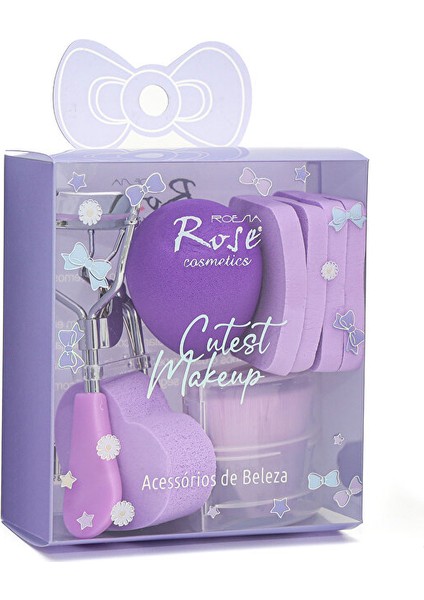 Lüks 8'li Fırça, Sünger, Kirpik Kıvırıcı Seti