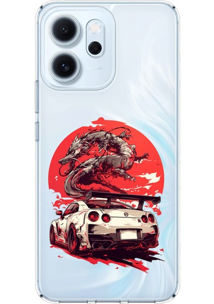 Oppo Reno 14F Uyumlu Gtr Ejderha Tasarımlı Baskılı Silikon Kılıf