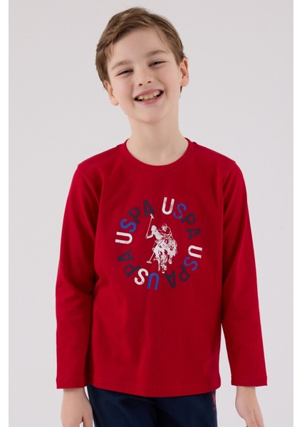 U.s. Polo Assn Uzun Kol Pijama Takım US2214-4 Kırmızı fiyatları