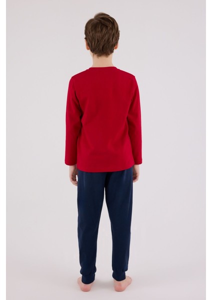 U.s. Polo Assn Uzun Kol Pijama Takım US2214-4 Kırmızı fırsatları
