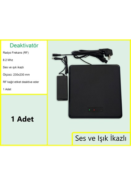 Kağıt Etiket Öldürücü Deaktivatör Rf Radyo Frekans Ses ve Işık Ikazlı