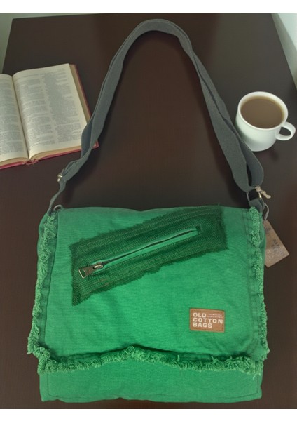 Vintage Salaş Orta Boy Günlük Çapraz Postacı Tablet Çantası M 32 cm x 27 cm