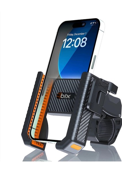 Buğz Gidon Bağlantılı Bisiklet Motosiklet Için Esnek Abs 4-7.8″ Inç Telefon Tutucu 360° Dönebilen Tasarım