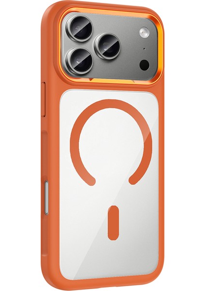 iPhone 17 Pro Max Kılıf M-Safe Şarj Özellikli Metal Kamera Çerçeveli Zore Tiko Kapak + Safir Kamera Lens + Hayalet Ekran Koruyucu fiyatları