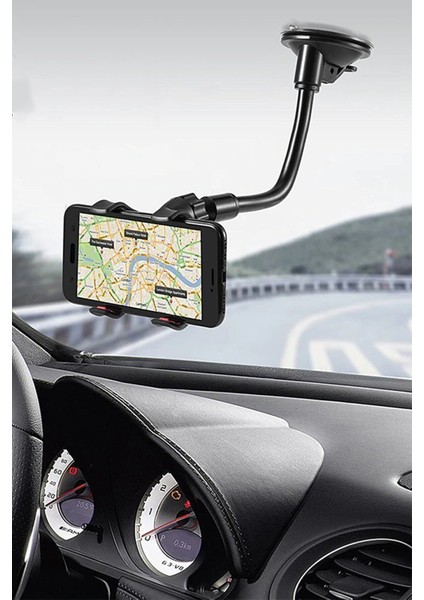 Araba Cep Telefon Tutucu Oto Araç Içi Tutacağı Gri Cam