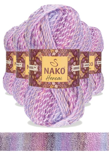 5 Adet Hercai Ebruli Hırka Kazak Atkı Bere El Örgü Ipi Yünü 28165