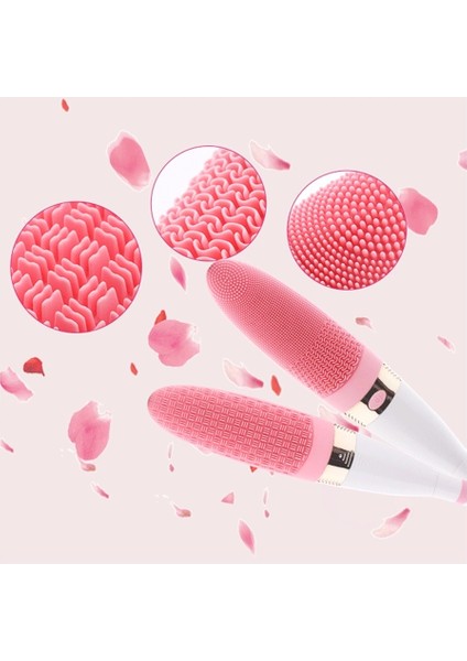 360° Dönebilen Pilli Titreşimli Kauçuk Duş Masaj Fırçası Rahatlatıcı modelleri