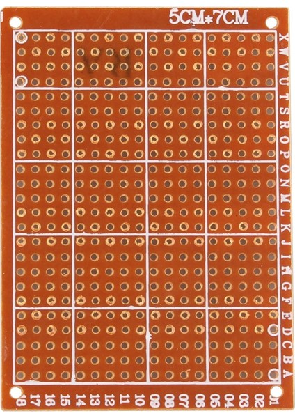 5x7 cm Universal Delikli Pertinaks Pcb Devre Kartı (Bakalit - Tek Taraflı Bakır Kaplama)