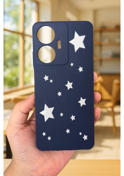 Realme C55 Uyumlu Mini Yıldız Desenli Silikon Darbe Emici Klasik Korumalı Rubber Kılıf fiyatları