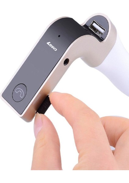 Samsung Uyumlu Oto Mp3 Çalar Fm Transmitter Carg7 Çakmaklık Şarj Cihazı Araç Bluetooth Müzik Kiti Cn indirimleri