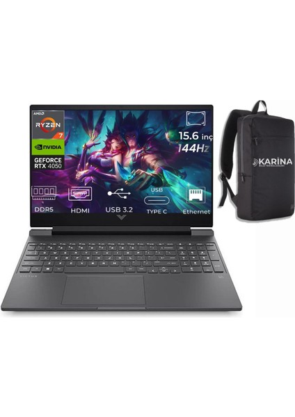 Victus Gaming Amd Ryzen™ 7 8845HS B9KM3EA-14 16GB 1tb RTX4050 6gb W11PRO 15.6" Full Hd Gaming Laptop