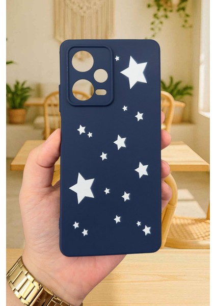 Xiaomi Redmi Note 12 Pro 5g-Mini Yıldız Desenli Silikon Darbe Emici Klasik Korumalı Rubber Kılıf fiyatları