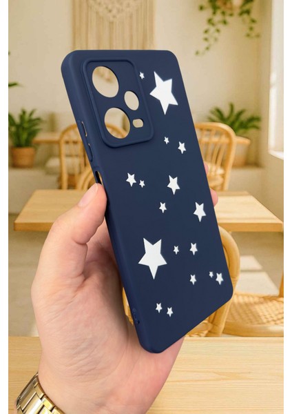 Xiaomi Redmi Note 12 Pro 5g-Mini Yıldız Desenli Silikon Darbe Emici Klasik Korumalı Rubber Kılıf modelleri