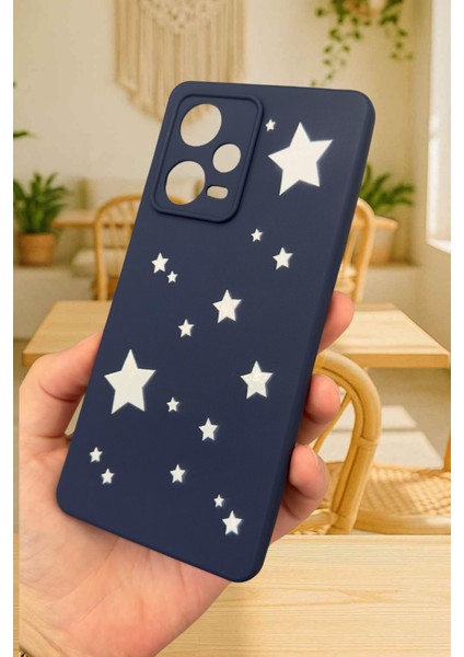 Xiaomi Redmi Note 12 Pro 5g-Mini Yıldız Desenli Silikon Darbe Emici Klasik Korumalı Rubber Kılıf fırsatları