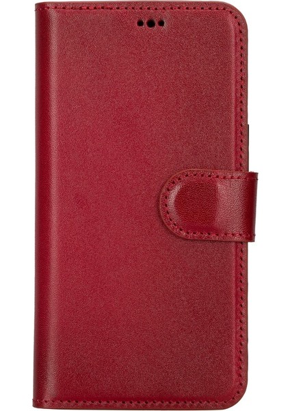 Apple iPhone 15 Uyumlu Deri Cüzdanlı Kılıf Mwwn V4EF Kırmızı fırsatları