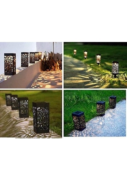 Dekoratif Solar Güneş Enerjili Bahçe Aydınlatması Yürüyüş Yolu Seti ( 8 Adet ) fırsatları