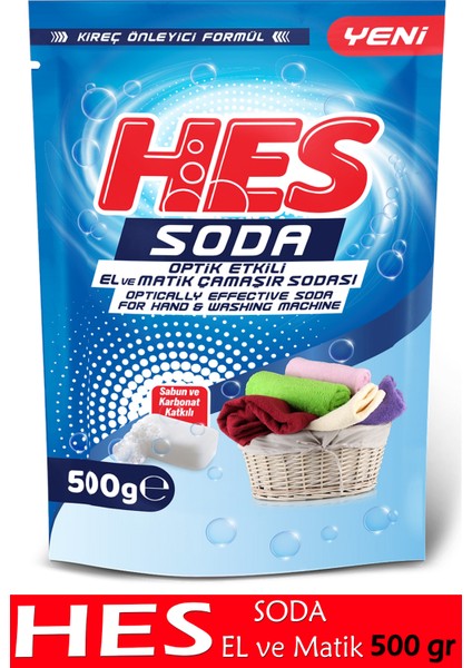 Hes Soda - El ve Matik Çamaşır Sodası ( Optik Etkili ) 500 gr