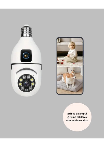 Tak Çalıştır Ampul Kamera – Full Hd 1080P Kablosuz Güvenlik Çözümü - T391G606-Z07391 modelleri