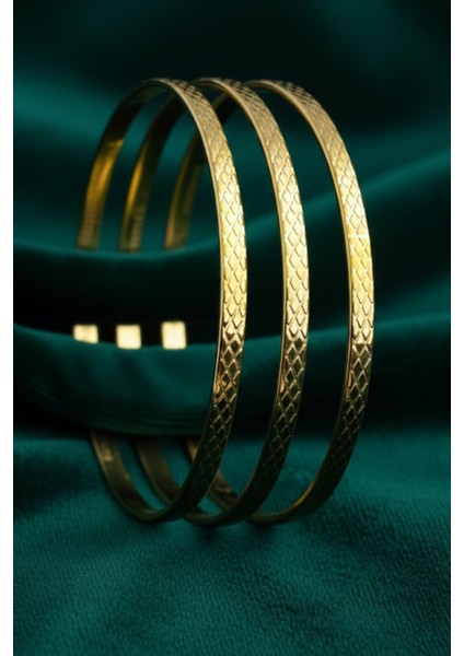 Paslanmaz Çelik 3'lü Çelik Ajda Bilezik Ajdblzk-02 modelleri