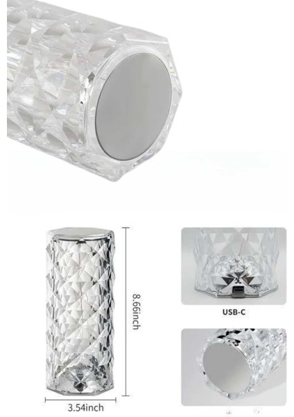 Yeni Nesil Modern Kristal Masa ve Gece Lambası Dokunmatik Renk Değiştirebilen - T724G279-Z47724 fiyatları