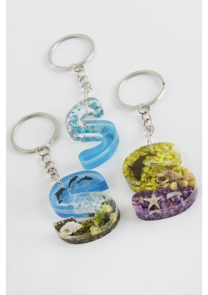 S Harfli Epoksi Anahtarlık