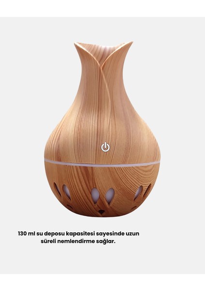 Aromaterapi Difüzör Ahşap Desenli ve Ultrasonik Nemlendirici LED Işıklı - M979R867-K96979 modelleri
