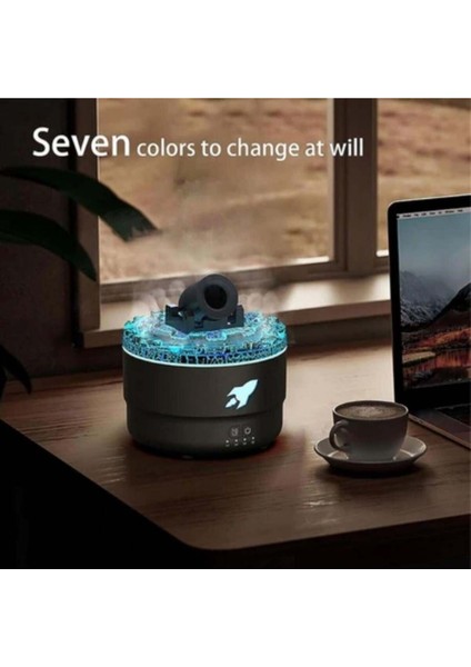 Bhw-06 Volkanik Kule Aromaterapi Nemlendirici LED Işıklı Sessiz Difüzör Dekoratif Tasarım modelleri