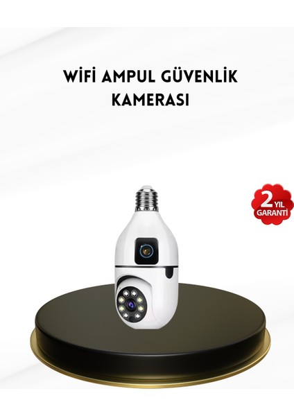 1080P Wifi Ampul Kamera Uzaktan Erişimli Hareket Sensörlü Gece Görüşlü - T068G382-Z35068