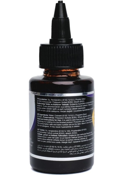 Su Bazlı Likit Siyah Gıda Boyası 60 G – Pasta, Krem Şanti ve Şeker Hamuru Için Yoğun Renk Boyası fiyatları