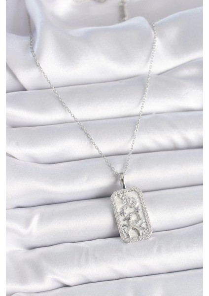 Bfs 316L Çelik Gümüş Renk Zincir Oğlak Burcu Zirkon Taşlı Kadın Kolye fiyatları