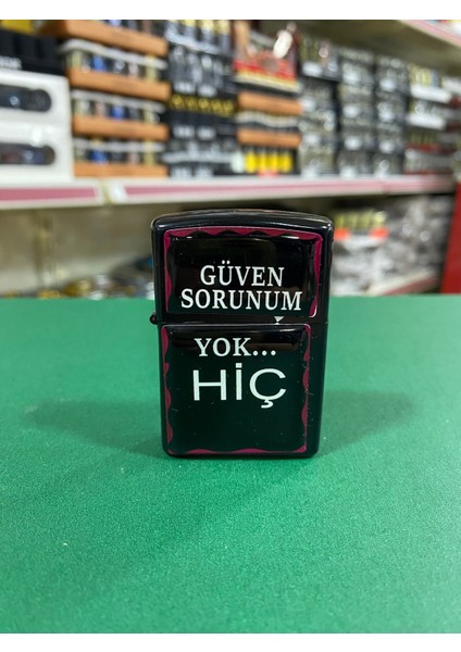 Güven Sorunum Yok Hiç Yazılı Benzinli Çakmak