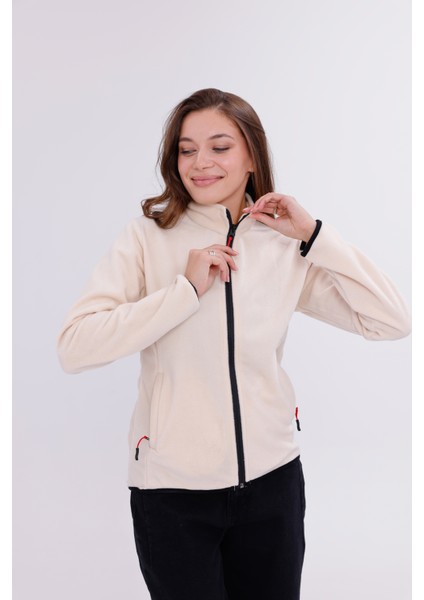 Kadın Slim Fit Tam Fermuarlı Polar Ceket indirimleri