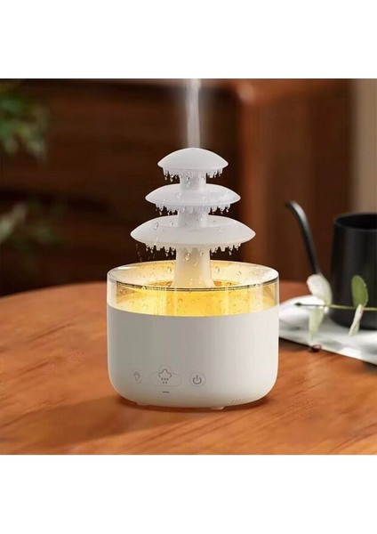 3 Katlı Şelale Yağmur Tasarımlı Ultrasonik Aroma Difüzör – 6 Renk LED Işıklı Hava Nemlendirici fırsatları