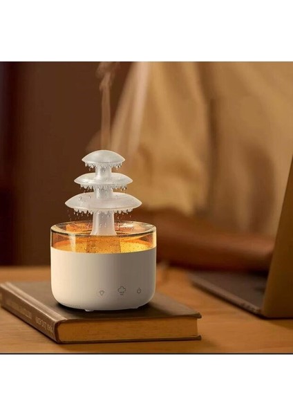 3 Katlı Şelale Yağmur Tasarımlı Ultrasonik Aroma Difüzör – 6 Renk LED Işıklı Hava Nemlendirici indirimleri