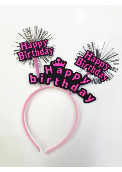 Happy Birthday Neon Renk Doğum Günü Tacı 12 Adet indirimleri