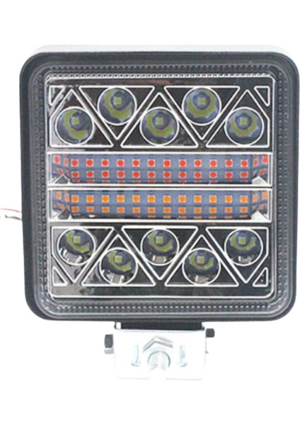 34 LED 10V-30V Off Road Projektör Lamba Sarı-Beyaz-Kırmızı Fonksiyonlu Kare Çalışma Lambası fiyatları
