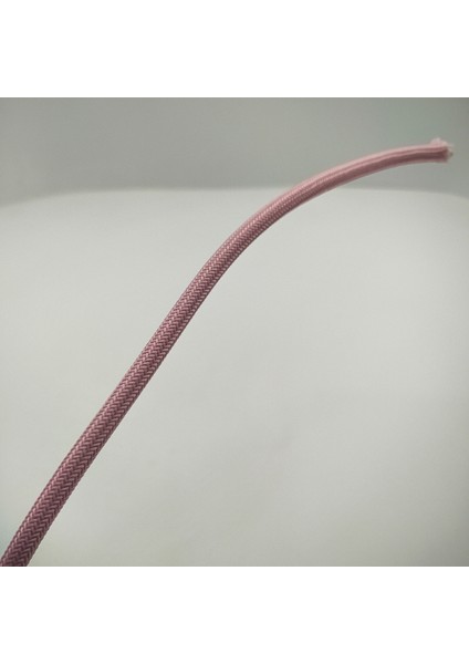Dekoratif Örgülü Kumaş Kablo Pembe Renk 2X0,50MM 1 Metre fiyatları
