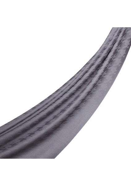 Kaz Ayağı Desenli Yün Ipek Şal