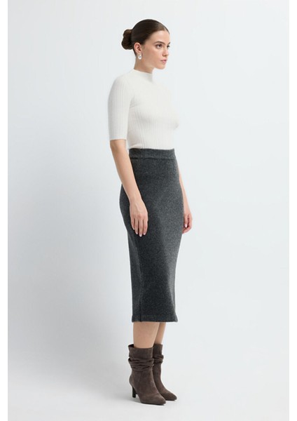 Triko Midi Etek Antrasit 12745306000 fırsatları