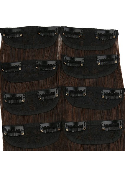 Fiber Sentetik Düz 8 Parça Çıt Çıt / Kahve Karamel modelleri