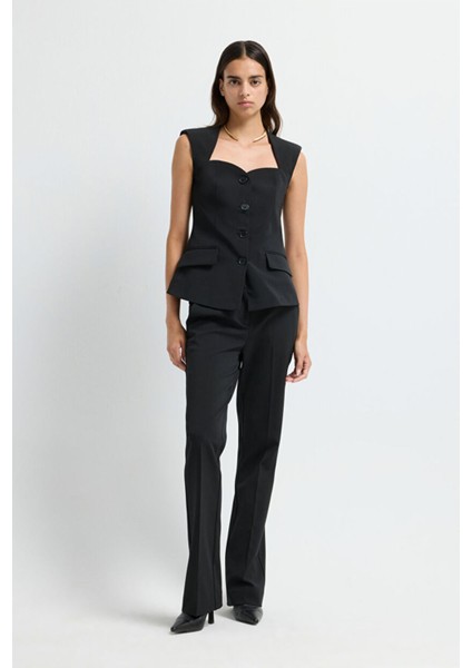 Yandan Cepli Pantolon Siyah 15343070004