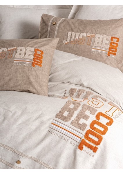 Mood Nakışlı Ranforce Nevresim Takımı Tek Kişilik Cool Kahve fiyatları