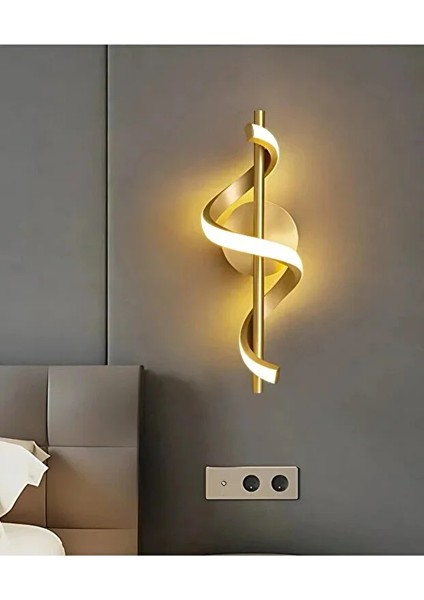 Kıvrık Model Pilli Tak Çalıştır Eskitme LED Aplik Pil Dahil