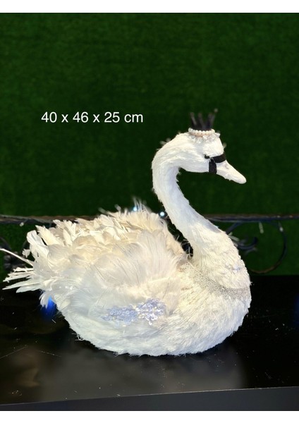 1 Adet Dekoratif Lüks Tasarım Kuğu 46 cm modelleri