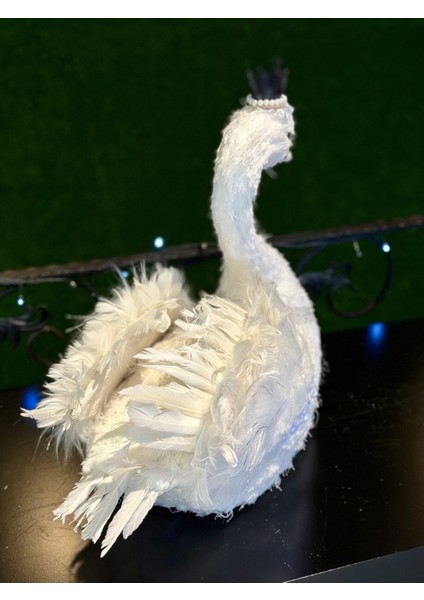 1 Adet Dekoratif Lüks Tasarım Kuğu 46 cm fırsatları