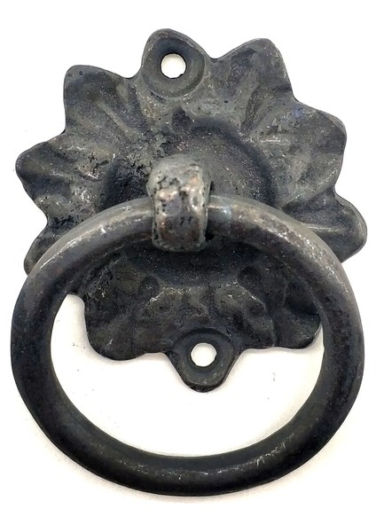 bulurum antika tarz dekoratif pirinç çiçek mobilya kulbu, kapı kilit halkası 50mm, oksit