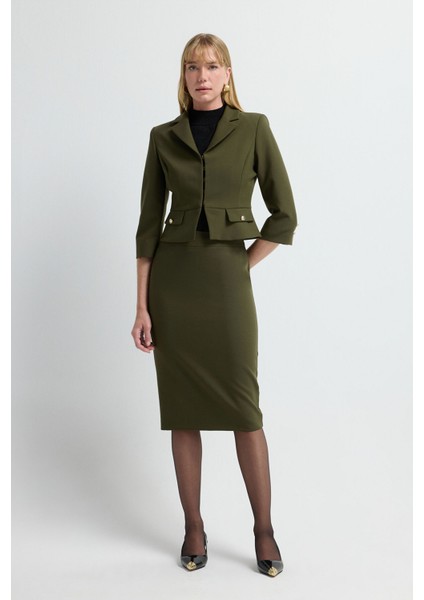 Cep Kapaklı Crop Ceket Haki 11944859001 modelleri