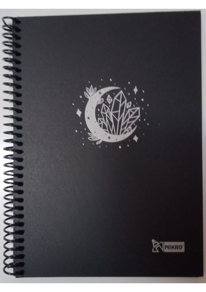 Siyah Çizgisiz Defter A5 Spiralli 40YP