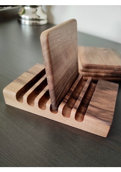 Gerçek Ceviz Ağacından El Yapımı Bardak Altlığı - Hand Made Walnut Coaster indirimleri